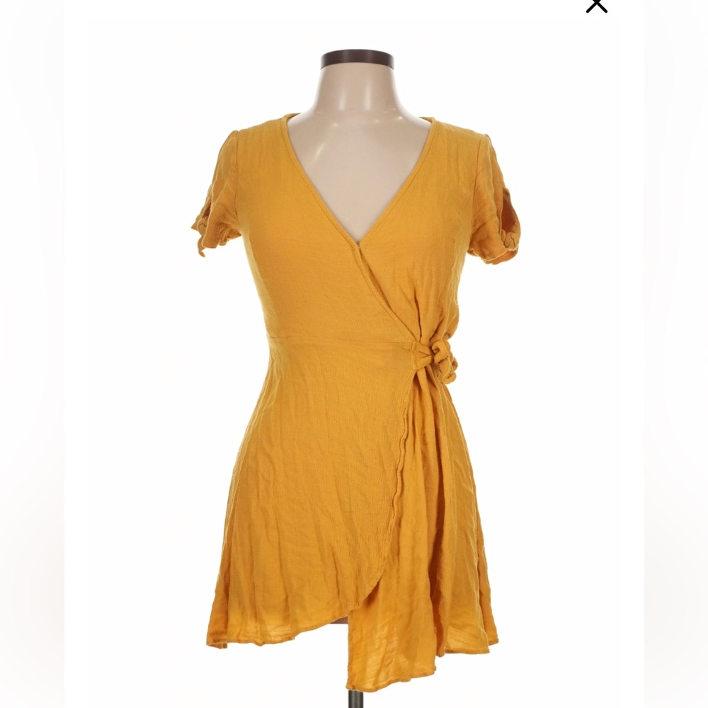 Lulu's Yellow Wrap Dress